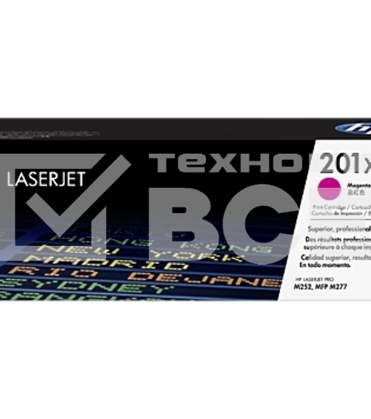 Тонер Картридж HP 201X CF403X пурпурный для HP CLJ Pro M252/M277 (2300стр.)