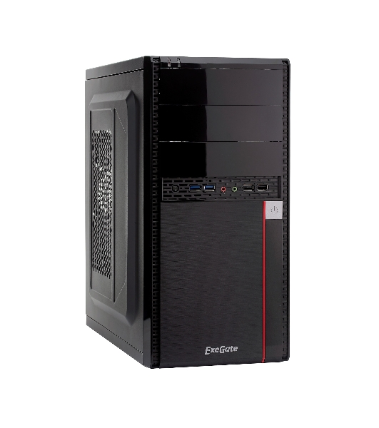 Корпус Minitower Exegate MA-371X Black, mATX <UN500, 120mm> 2*USB+2*USB3.0, Audio