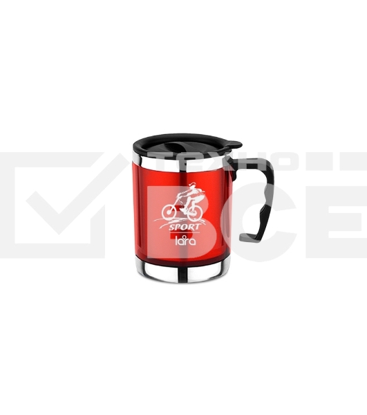 Термокружка LARA LR04-31 400 мл, высота 11 см, диаметр 8 см, стальная внутренняя поверхность