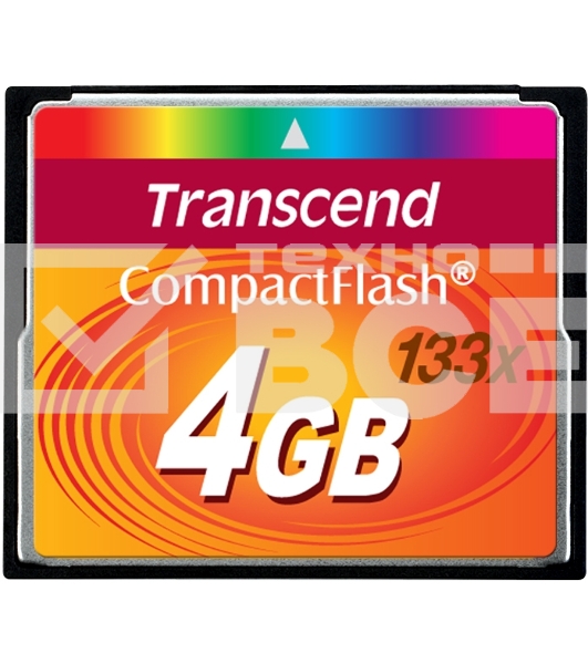 Флеш карта CF 4Gb 133x Type I Transcend (TS4GCF133)