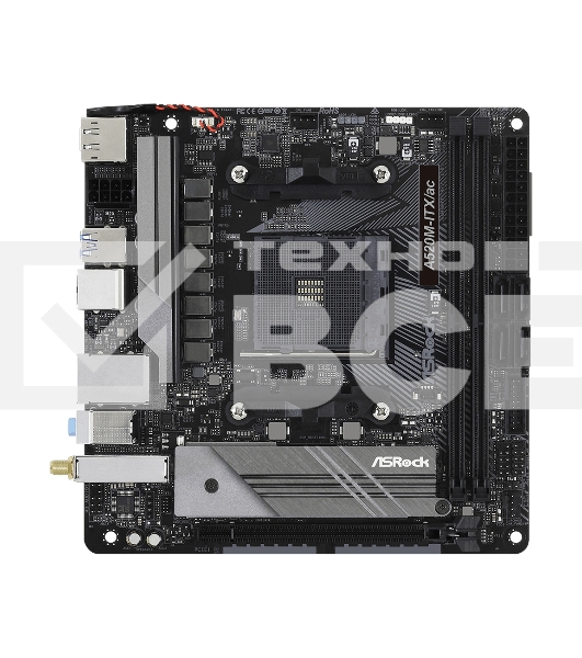 Материнская плата ASRock A520M-ITX/AC, AM4, AMD A520, 2xDDR4, 4xSATA, 1xM.2 PCIe, 1xPCIe 3.0 x16, 1xHDMI, 1xDP, 1x1Gb LAN, Wi-Fi, Bluetooth, 2xUSB-A 2.0, 3xUSB-A 3.2 Gen 1, 1xUSB-C 3.1, 3x3.5 мм, 7.1, Mini-ITX