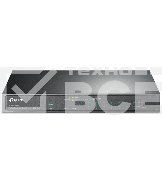 Коммутатор TP-Link TL-SG1210MPE Easy Smart 10-портовый гигабитный с 8 портами PoE+