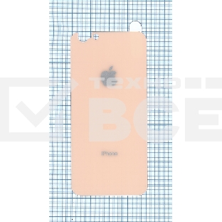 Защитное заднее стекло для iPhone 6/6S золотистый