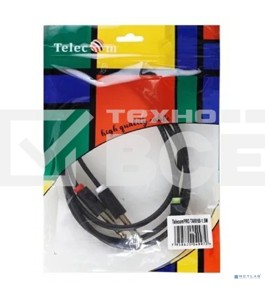 Кабель-адаптер 3.5ST(M)/2X6.35 ST(M), 1.5м, Telecom PRO <TAV6168-1.5M>