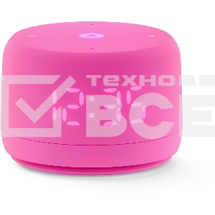 Умная колонка Яндекс Станция Лайт 2 LED, 6Вт, с экраном, 1 динамик, часы, Алиса, BT5.0, Wi-Fi, розовый