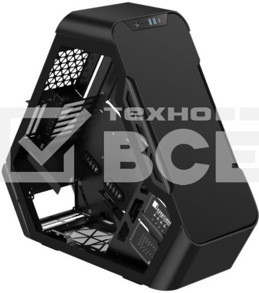 Компьютерный корпус JONSBO TR03-A Black без БП, боковая панель из закаленного стекла, mini-ITX, micro-ATX, ATX, черный