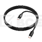Кабель USB2.0 Hoco Type-C/Type-C, 5A, 240Вт, X115, 1м, черный, коробка, фото3