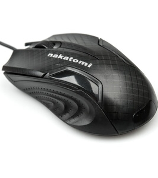 Мышь проводная Nakatomi MON-06U черный, 800 dpi, USB, кнопки - 3