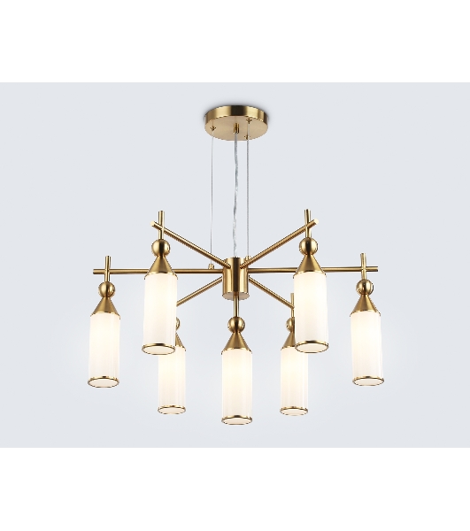 Люстра Ambrella light LH55278/7 BS/FR латунь/белый матовый E14*7 max 40W D640*1390