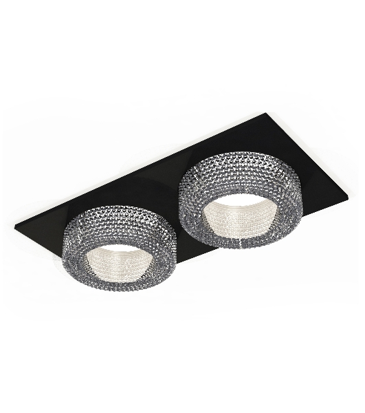 Комплект встраиваемого светильника Ambrella light XC7636020 SBK/CL черный песок/прозрачный MR16 GU5.3 (C7636, N7191)
