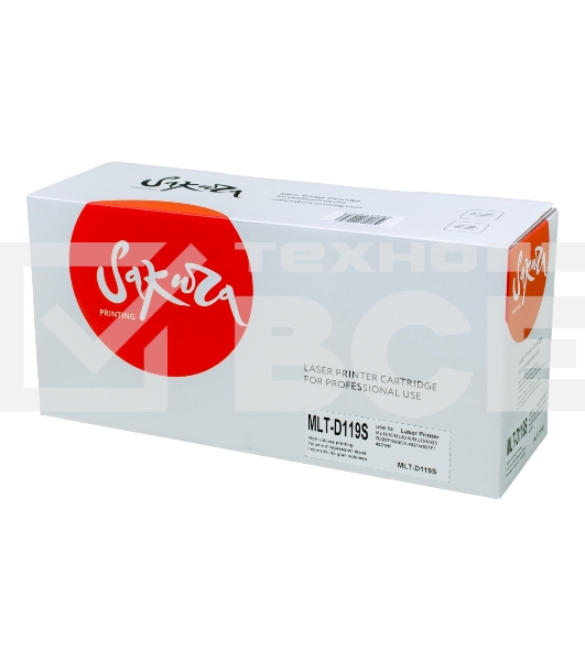 Картридж Sakura MLTD119S для Samsung ML-1610,ML-2010 ML-2510/2570/2571N,SCX-4321/4521F/4521HF, черный, 3000 к.