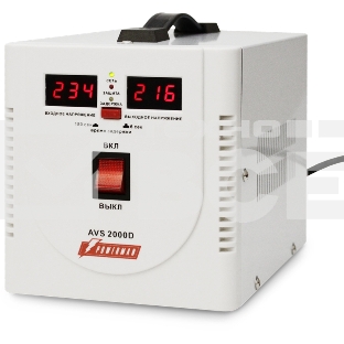 Стабилизатор напряжения Powerman AVS 2000D (2000ВА,15А,КПД 98%,циф. индикация вх./вых. напряж.)
