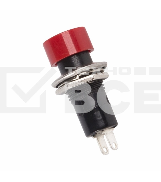 Выключатель-кнопка  250V 1А (2с) ON-OFF  красная  Rexant