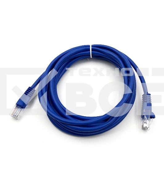 Патч-корд Buro UTP cat5E 3м синий RJ-45 (m)-RJ-45 (m)