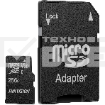 Флеш карта microSDHC 256Gb Class10 Hikvision HS-TF-C1(STD)/256G/Adapter + adapter, фото2