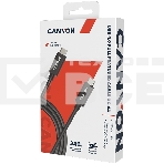 Кабель CANYON, U4-CC-5A1M-E, USB4 TYPE-C to TYPE-C cable assembly 40G 1m 5A 240W(ERP) with E-MARK, CE, ROHS, black, фото3