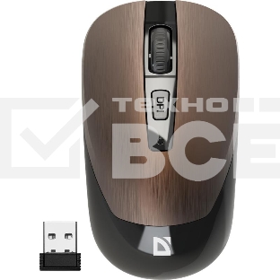 Мышь беспроводная Defender Wave MM-995 бронзовый, 1600 dpi, радиоканал, USB, кнопки - 4