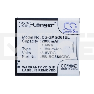 Аккумулятор CS-SMG361SL EB-BG360CBC для Samsung Galaxy J2 SM-J200F, SM-J200H 3.8V / 2000mAh / 7.60Wh