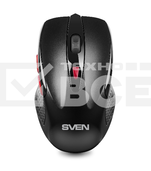 Мышь беспроводная SVEN RX-450W черный, 3200 dpi, радиоканал, USB, кнопки - 6