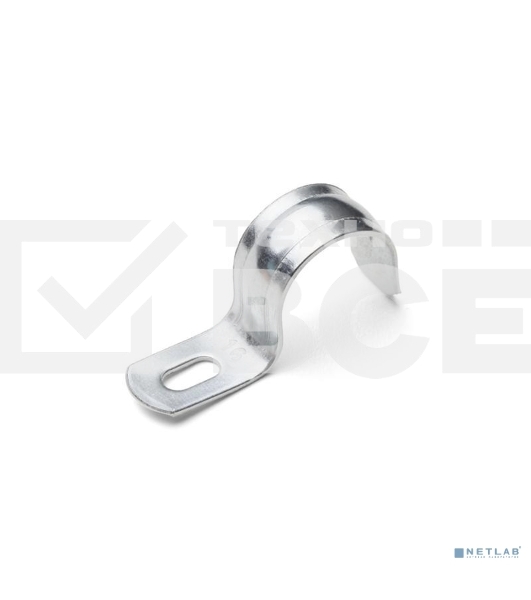 Скоба крепежная однолапковая Fortisflex СМО d16-17 мм метал. оцинк. (уп. 100 шт)