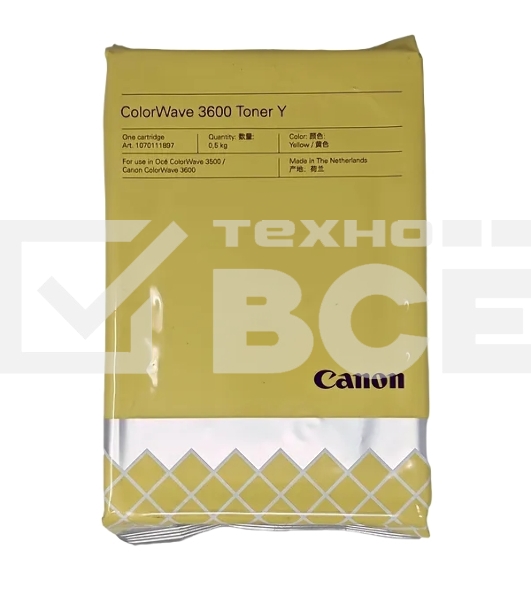 Картридж лазерный Canon ColorWave 3600 Toner Y (3281C001) желтый для Canon Oce ColorWave 3600