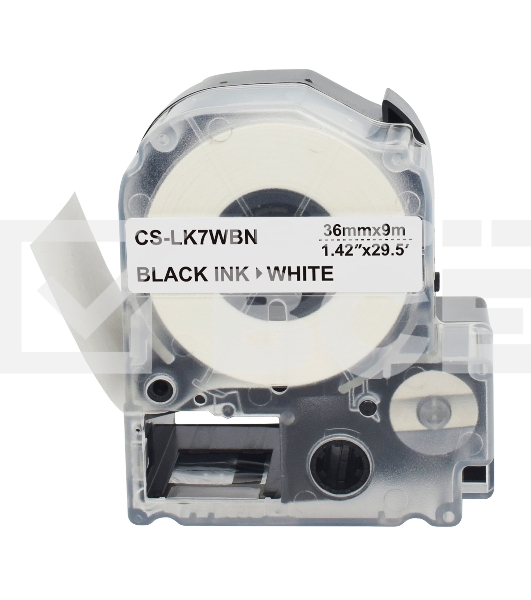 Картридж ленточный Cactus CS-LK7WBN черный шрифт, белый фон (36 мм, 9 м) для Epson LW1000P/Z700/Z900
