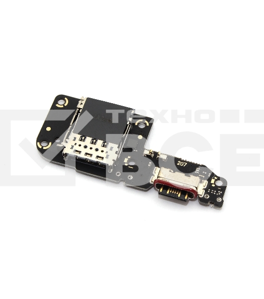 Нижняя плата (шлейф) с разъемом зарядки и микрофоном для Xiaomi Poco F5 (23049PCD8G)