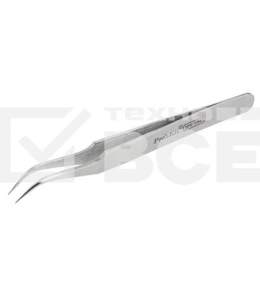 Пинцет Pro'sKit 1PK-104T антимагнитный, изогнутый 120мм