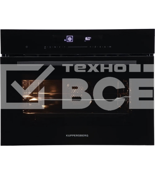 Встраиваемый духовой шкаф Kuppersberg KHT 616 Black компактный, ШхВхГ: 59.5х45.4х56.5 см, 50 л, А+, гидролизная очистка, черный цвет