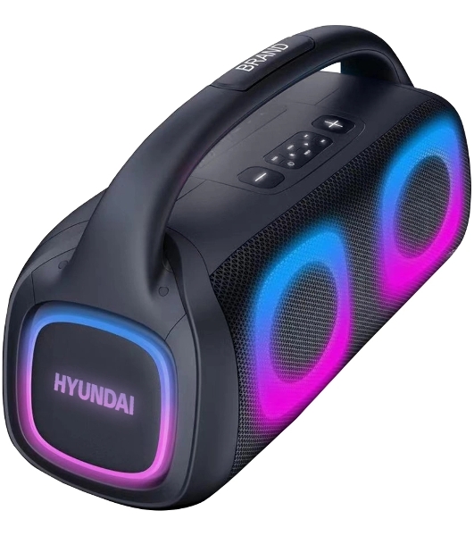 Колонка портативная Hyundai H-PS1027 черный 80W 2.0 BT 10м 3600mAh