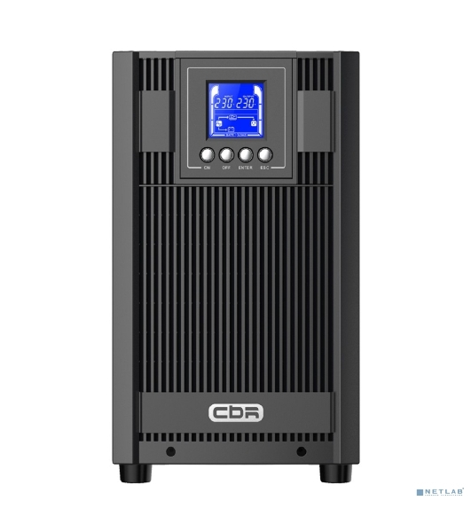 Источник бесперебойного питания CBR ESN-3KT-4F-LCHERSC Online 3000VA/3000W Tower 4 x Schuko + 1 Tb, LCD, HID-USB, RS232, EPO, SNMP slot