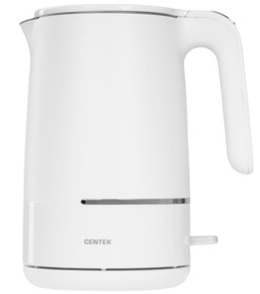 Чайник электрический Centek CT-1012 (белый) 1.5л, 2200 Вт, двойные стенки, бесшовная колба, эффект термоса