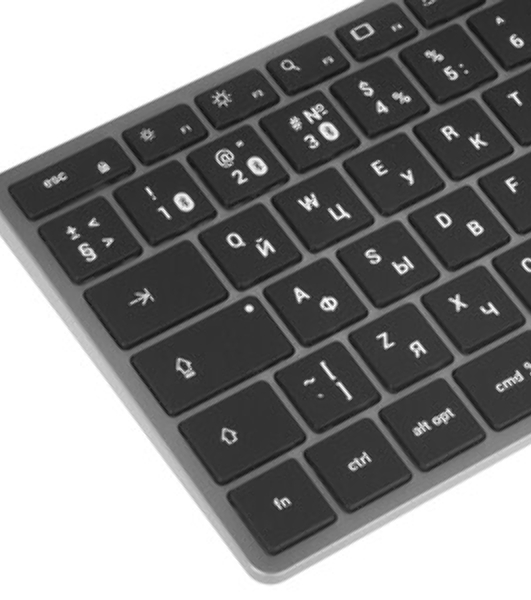 Клавиатура Satechi Slim X2 беспроводная, Bluetooth, серый
