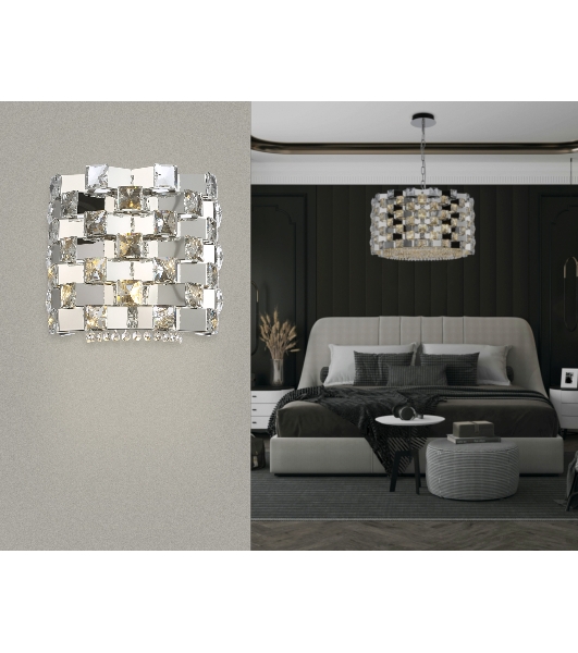 Настенный светильник Ambrella light LH41012/2 CH/CL хром/прозрачный E14*2 max 40W 300*190*270