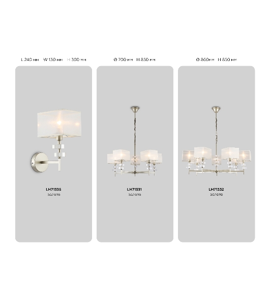 Настенный светильник Ambrella light LH71335 CGD золото E14 max 40W 240*130*300