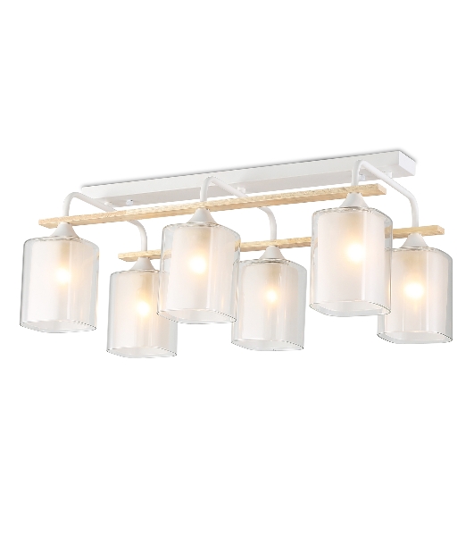 Светильник Ambrella light TR3033247/6 WH/WD белый/дерево E27/6 max 60W 580*340*245
