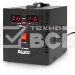 Стабилизатор напряжения Powerman AVS-D Voltage Regulator 2000VA, Digital Indication, 2x Schuko Outlets, 1m Power Cord, 230V, 1 year warranty, Black , фото2