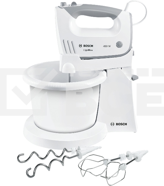 Миксер стационарный Bosch MFQ36460 450Вт белый/серый