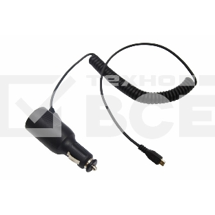 Автозарядка с индикатором microUSB (АЗУ) (5 V, 2000 mA) шнур спираль до 2 м Rexant