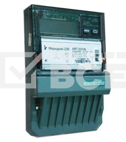 Счетчик 'Меркурий' 230 ART-03 CN 3ф 5-7.5А 0.5s/1.0 класс точн. многотариф.; CAN ЖКИ Моск. вр. Инкотекс М0000052401