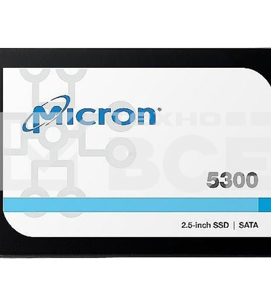 Накопитель SSD Crucial Micron 5300 PRO, 7680Gb, SATA III, R/W 540/520