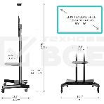 Стойка для телевизора с кронштейном ONKRON TS1881 50