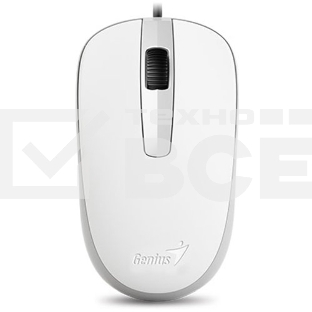 Мышь проводная Genius DX-120 белый, 1000 dpi, USB, кнопки - 3