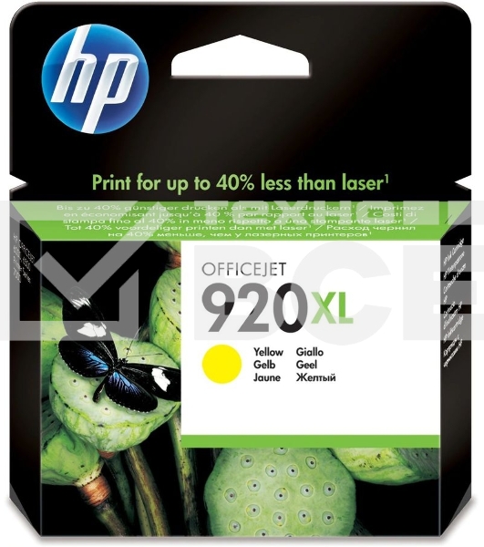 Картридж струйный HP 920XL CD974AE желтый для HP OJ 6000/6500 (700стр.)