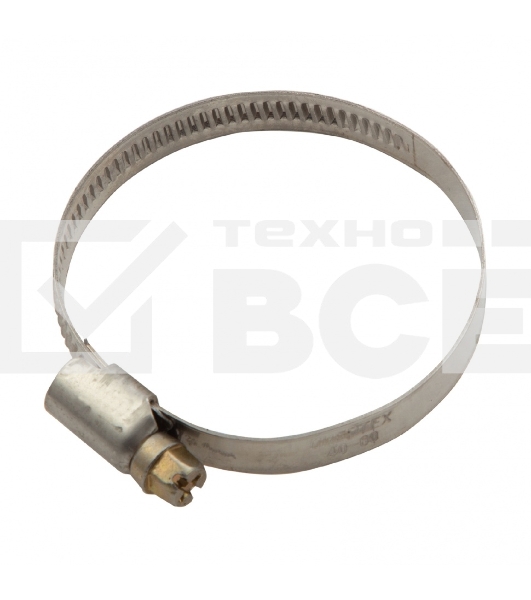 Хомуты Сибртех нержав. сталь, стандартное болтовое крепление 40-60 мм, ширина 9 мм, 50 шт.