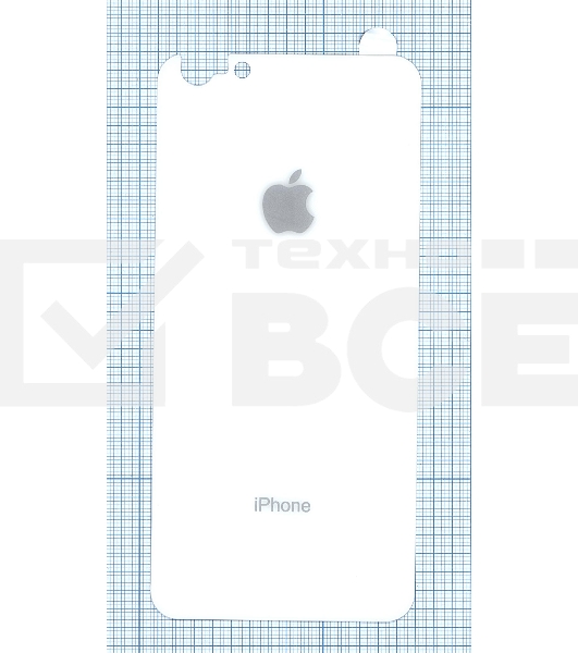 Защитное заднее стекло для iPhone 6/6S Plus белый