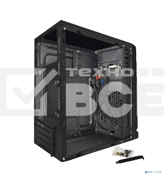 Компьютерный корпус Exegate EX283057RUS  Minitower ExeGate BAA-106 Black, mATX, <AAA350, 80mm>, 2*USB, Audio