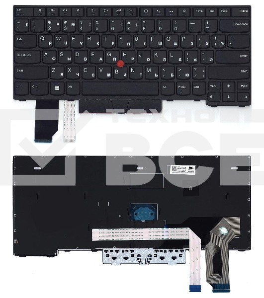 Клавиатура для ноутбука Lenovo ThinkPad L14 gen 1/2 черная