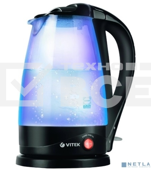 Чайник Vitek VT-1180, 1.7л, 2200Вт черный