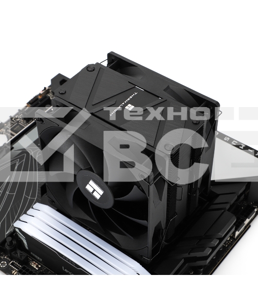 Кулер для процессора Thermalright Burst Assasin 120 EVO Dark (4-pin PWM, 156mm, Ni/CU, 6x6mm, 2x120mm, 66.17CFM, 25.6dBA, 1550RPM, S: 1700, 1200, 115X, AM5, AM4)